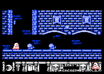 Blinkys Scary School (Atari 8-bit) screenshot: Snails