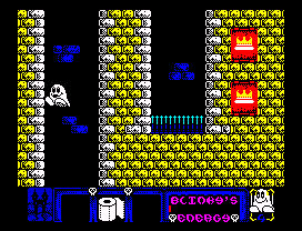 Blinkys Scary School (ZX Spectrum) screenshot: Falling down