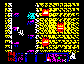 Blinkys Scary School (ZX Spectrum) screenshot: Climbing