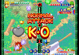 Twinkle Star Sprites (Arcade) screenshot: KO!