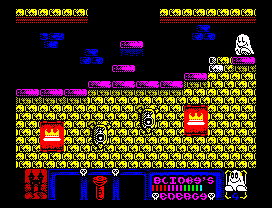 Blinkys Scary School (ZX Spectrum) screenshot: Hights level