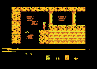 Uczeń czarnoksiężnika (Atari 8-bit) screenshot: Bird