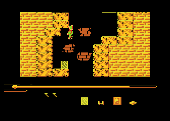 Uczeń czarnoksiężnika (Atari 8-bit) screenshot: Scroll