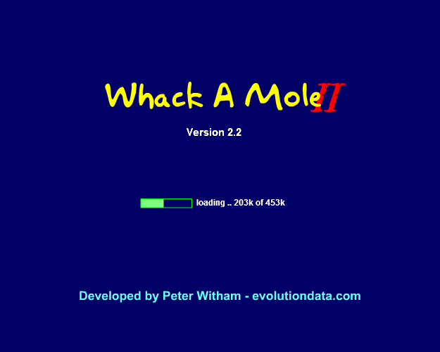 Whack A Mole (Browser) screenshot: Loading screen