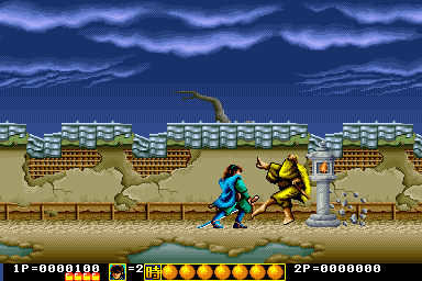 Lightning Swords (Arcade) screenshot: Game starts