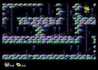 Vicky (Atari 8-bit) screenshot: Enemies creation process pending