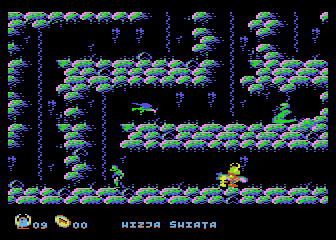 Vicky (Atari 8-bit) screenshot: Map scroll called world vision