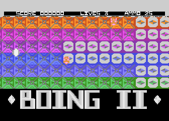 Boing II (Atari 8-bit) screenshot: Level start up