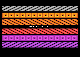 Boing II (Atari 8-bit) screenshot: Title screen