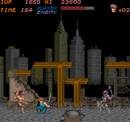 Trojan (Arcade) screenshot: Shield defense