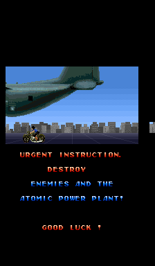 Thundercade (Arcade) screenshot: Your mission.