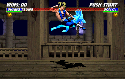 Mortal Kombat 3 (Arcade) screenshot: Shang Tsung plays Sub-Zero