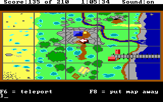 King's Quest III: To Heir is Human (DOS) screenshot: Using the Magic Map