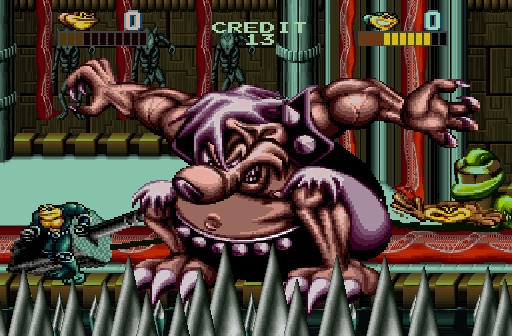 Battletoads (Arcade) screenshot: Huge stomping boss