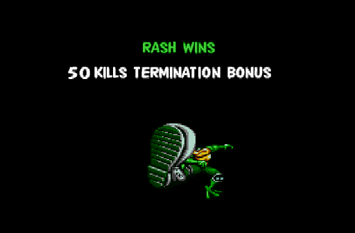 Battletoads (Arcade) screenshot: Rash wins bonus level