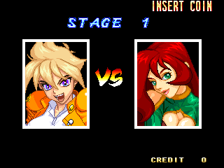 Tōki Denshō: Angel Eyes (Arcade) screenshot: 1st Fight.