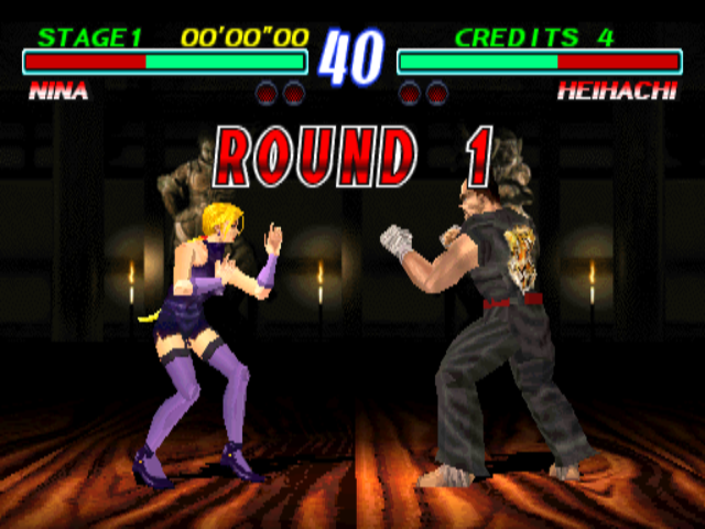 Tekken 2 (Arcade) screenshot: Round 1