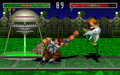 BloodStorm (Arcade) screenshot: Attempting to punch.