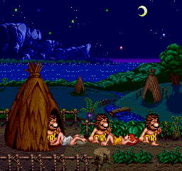 Joe & Mac: Caveman Ninja (Arcade) screenshot: Stolen women