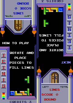Tetris (Arcade) screenshot: Instructions.