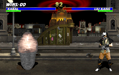 Mortal Kombat 3 (Arcade) screenshot: Kabal makes tornado