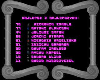 Metal Kombat (Amiga) screenshot: Hall of Fame