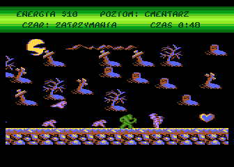 Tusker (Atari 8-bit) screenshot: Freeze spell