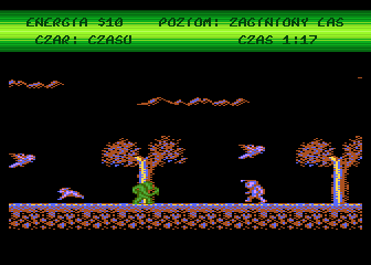 Tusker (Atari 8-bit) screenshot: Spell of time