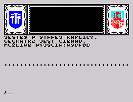 Smok Wawelski (ZX Spectrum) screenshot: Old chapel in darkness