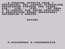 Smok Wawelski (ZX Spectrum) screenshot: End of story