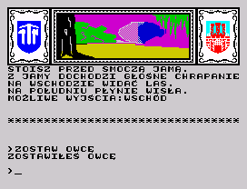 Smok Wawelski (ZX Spectrum) screenshot: Under the dragon's lair