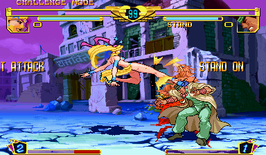 JoJo's Bizarre Adventure (Arcade) screenshot: Kick in face