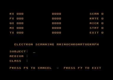 Presumed Guilty! (Commodore 64) screenshot: DNA scanning