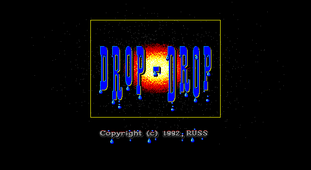 Moscow Nights (DOS) screenshot: Drop Drop title screen