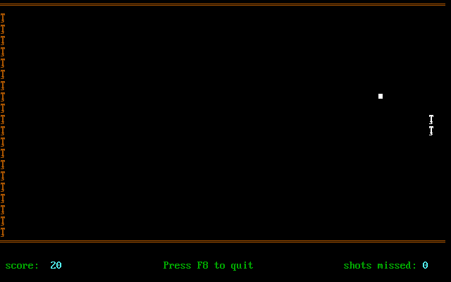 Pro-League Baseball (DOS) screenshot: Squash gameplay