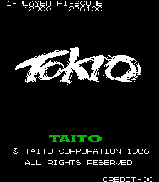 Tokio (Arcade) screenshot: Title screen