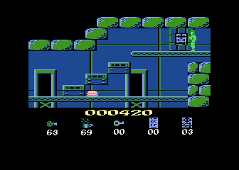 Hans Kloss (Atari 8-bit) screenshot: Another part of plans