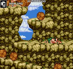 Joe & Mac: Caveman Ninja (Arcade) screenshot: Life lost