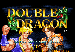 Double Dragon (Arcade) screenshot: Title screen