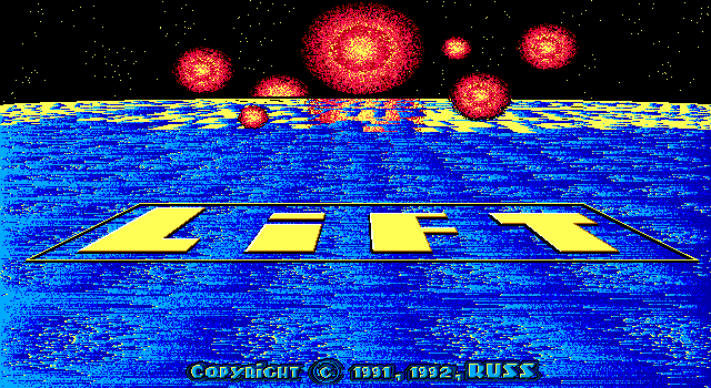 Moscow Nights (DOS) screenshot: Lift title screen