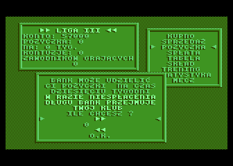 Piłkarski Poker (Atari 8-bit) screenshot: Bank loan