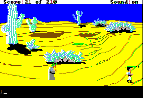 King's Quest III: To Heir is Human (Apple II) screenshot: Whatever you do, don't look at Medusa, or you shall pay with your life