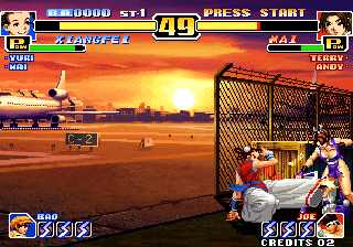The King of Fighters '99: Millennium Battle (Arcade) screenshot: Xianfei's low kick