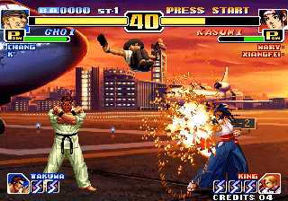 The King of Fighters '99: Millennium Battle (Arcade) screenshot: Kaboom!