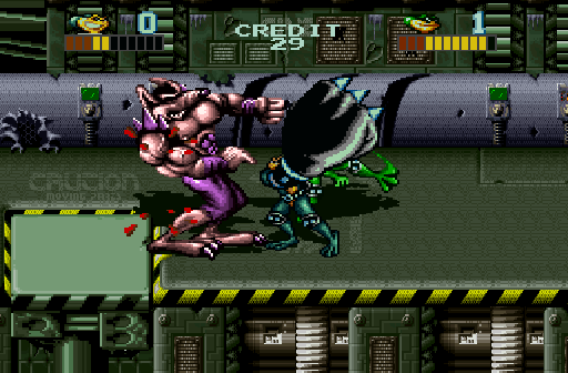 Battletoads (Arcade) screenshot: Zitz punches hard