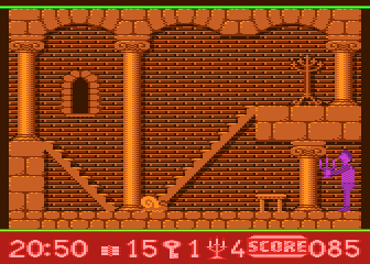 Midnight (Atari 8-bit) screenshot: 50 minutes past