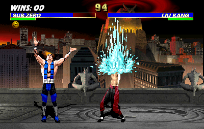 Mortal Kombat 3 (Arcade) screenshot: Ice rain