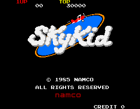 Sky Kid (Arcade) screenshot: Title screen
