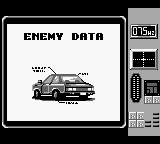 Super Chase H.Q. (Game Boy) screenshot: Enemy data.