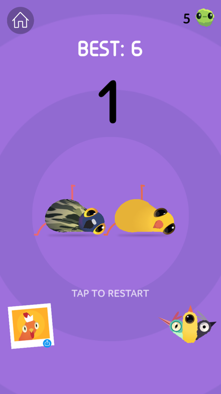 Pigeon Pop (Android) screenshot: Extra game is just score-based